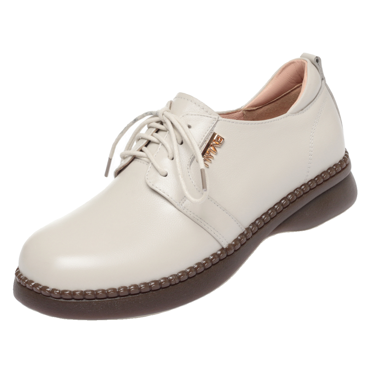 黑色皮鞋女2025新款真皮系带深口单鞋软皮软底妈妈鞋大码41春鞋43,淘宝优惠券,粉丝福利购,淘宝优惠卷