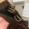 Women's suede minimalist belt