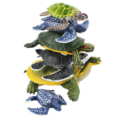 仿真海洋生物动物巴西龟模型海龟甲鱼棱皮龟鳖塑料男孩儿童玩具 - 图3