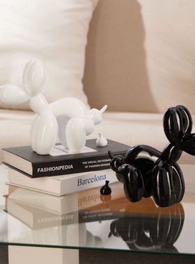 跨境新款便便气球狗摆件客厅酒柜家居装饰桌面玄关橱窗树脂工艺品