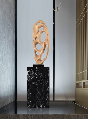 观景台侘寂风假山摆件