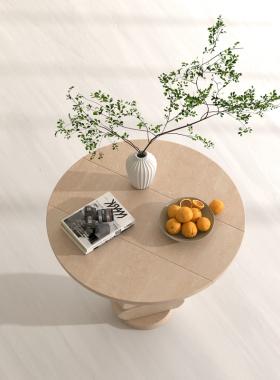 意大利设计师款旋转边几茶几