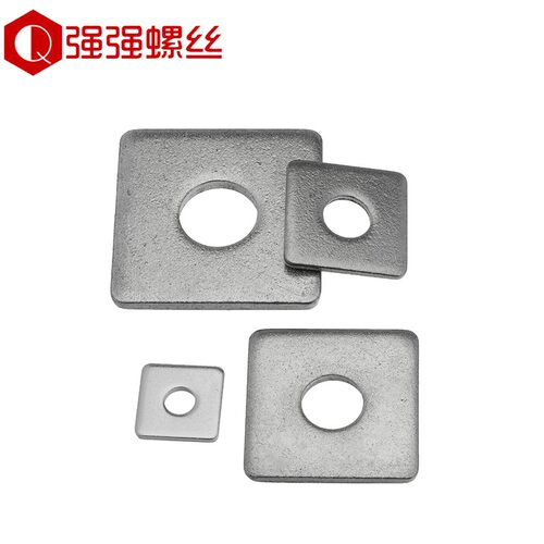 DIN436 304不锈钢方垫四方木结构用方形垫圈M6M8M10M12M20平垫片 - 图1