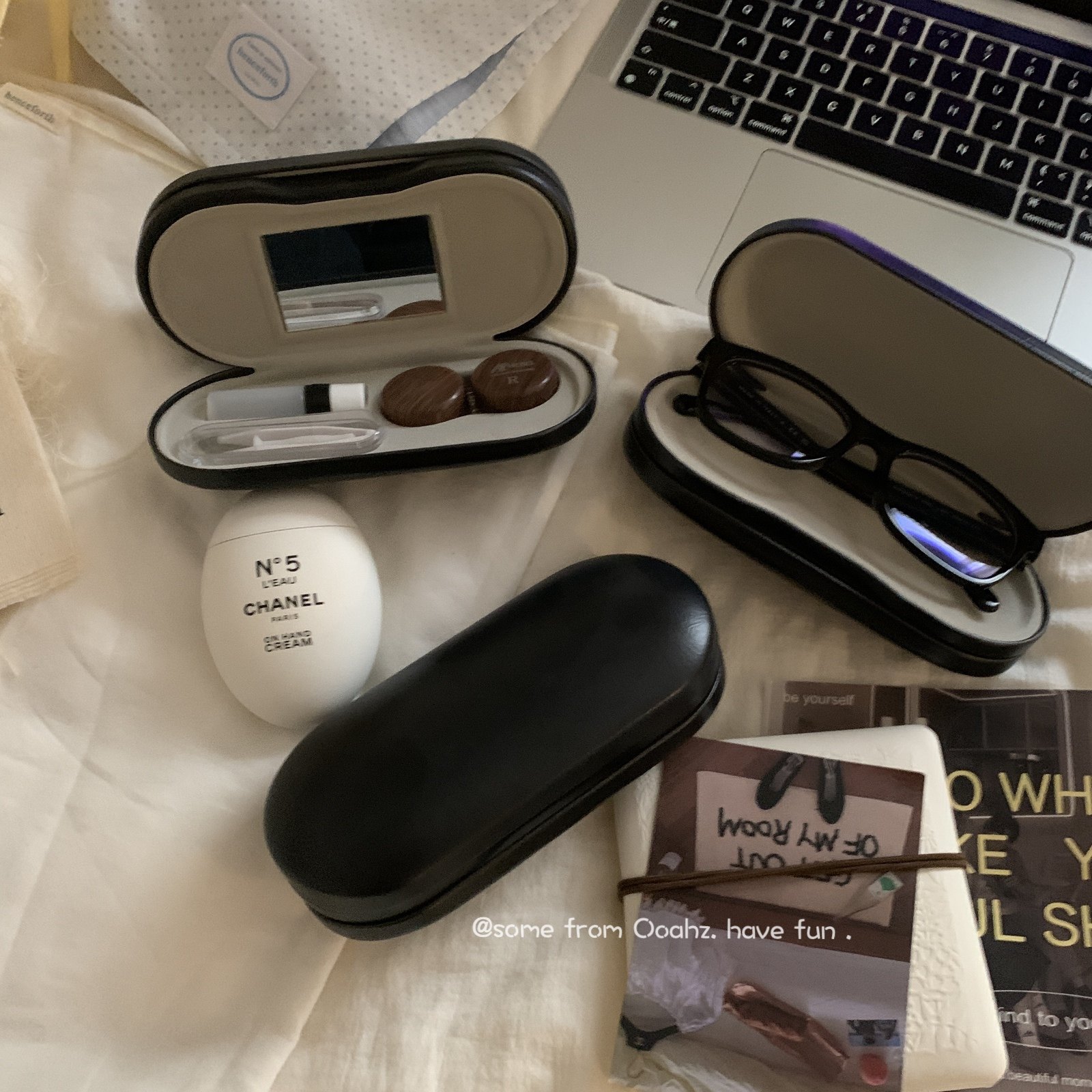 亮黑双联盒 眼镜+美瞳伴侣盒套装双层两用墨镜收纳木纹隐形眼镜,淘宝优惠券,粉丝福利购,淘宝优惠卷