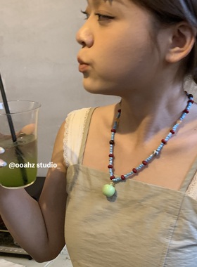 《青涩少女》项链合集~小众设计手工串珠项链 可爱水晶穿搭锁骨链