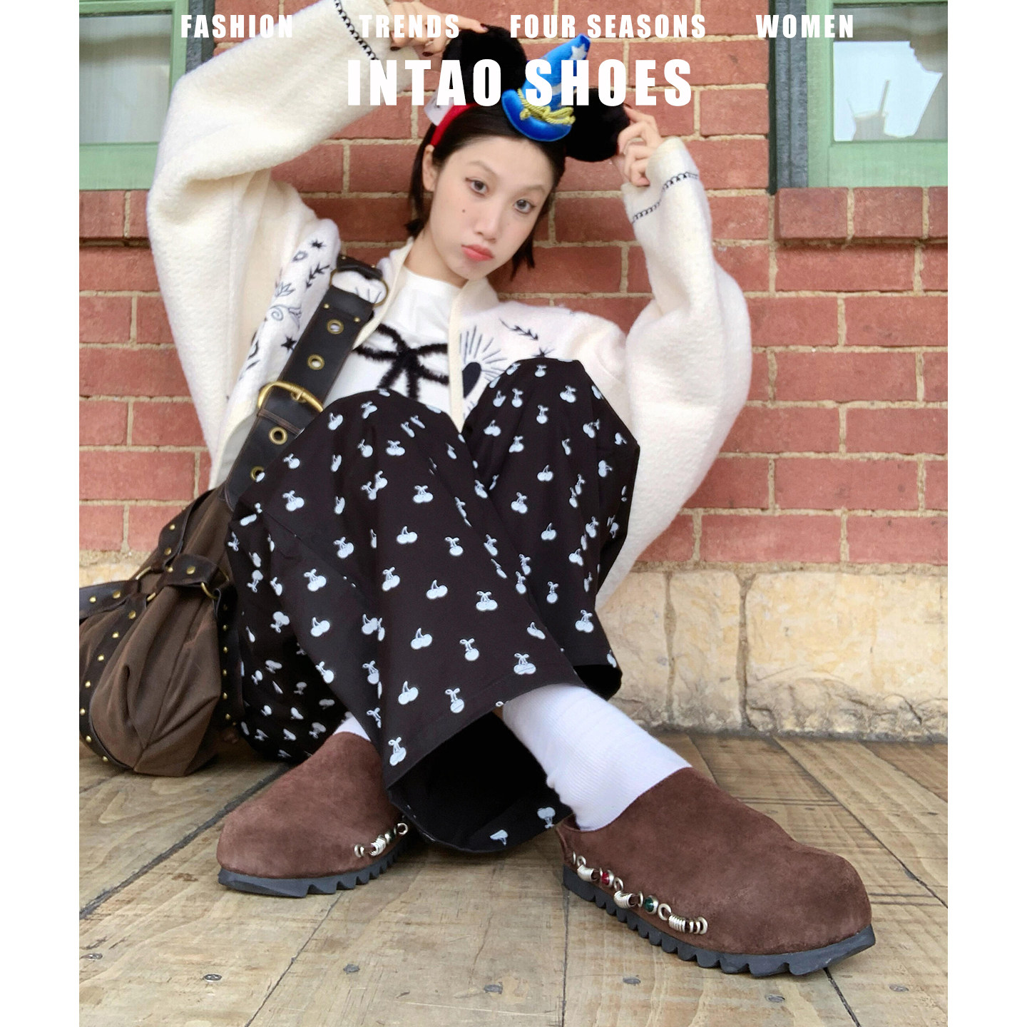 明星同款~磨砂牛皮勃肯鞋半拖女2026春季新款厚底增高包头穆勒鞋,淘宝优惠券,粉丝福利购,淘宝优惠卷