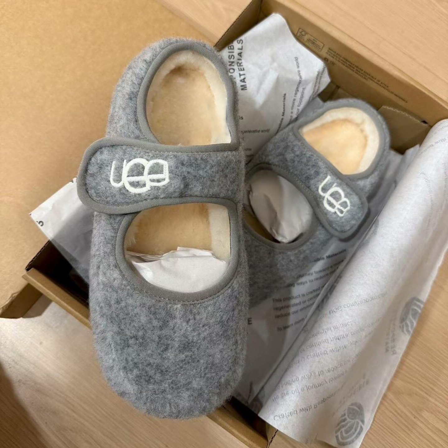 羊皮版~灰色一脚蹬厚底毛毛鞋女冬加绒2025新款法式棉鞋豆豆单鞋 - 图0