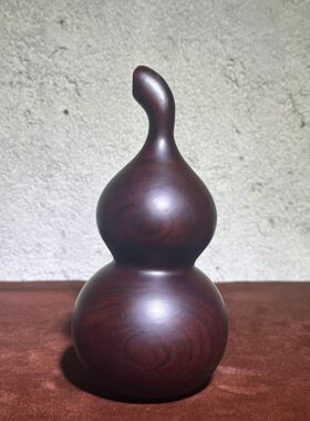 花梨木雕刻葫芦摆件福禄木雕木质黑檀木工艺品乔迁新居送礼装饰品