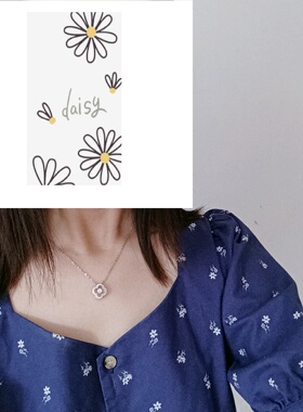 日韩锆石镀白金蓝色女精致通勤新
