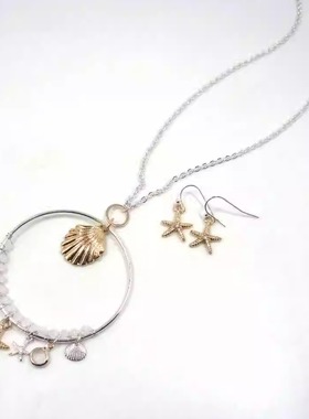 欧美时尚外贸饰品项链耳环合金女