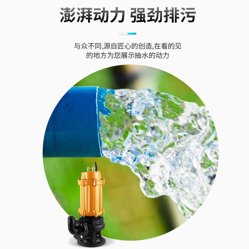 上海人民污水泵380V潜水泵高扬程大流量抽水机排涝地下室潜水泵 - 图2