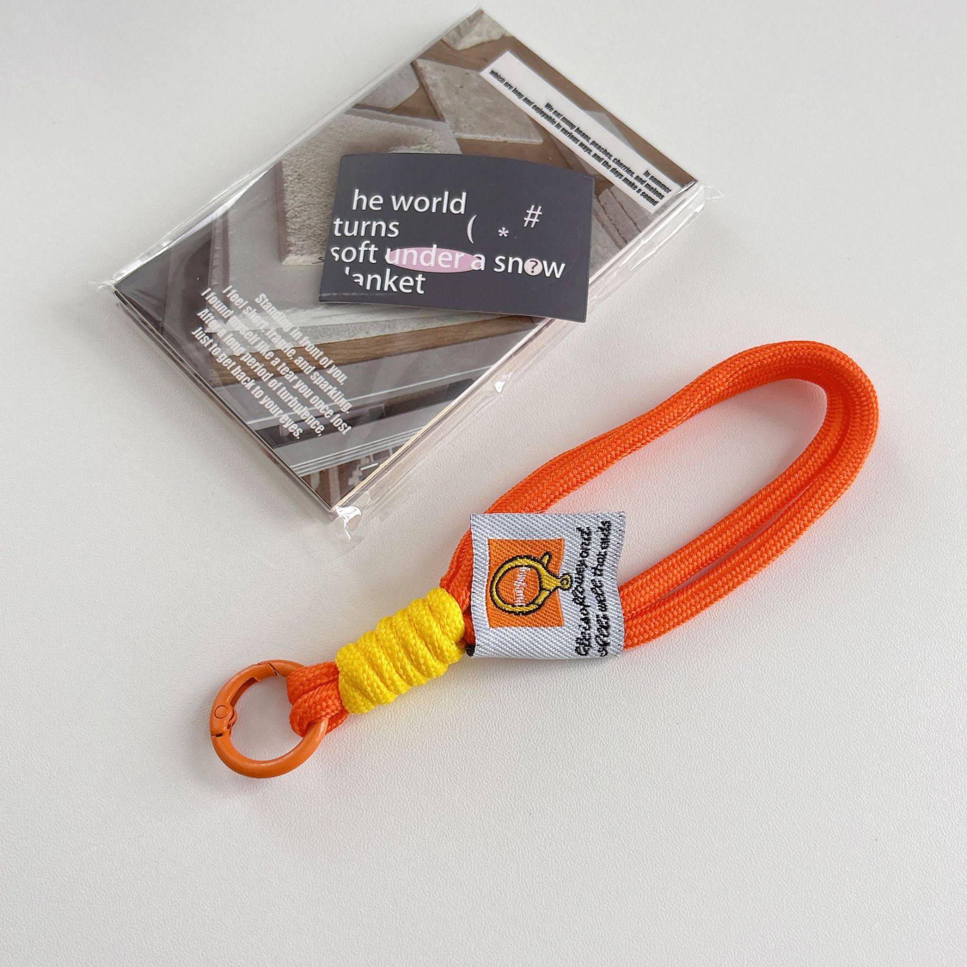 Colorblock nylon braided hand rope plush pendant mobile phone bag pendant DIY jewelry accessories