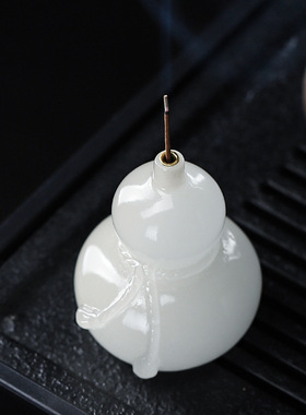 中式葫芦家用办公室香炉香薰摆件家居饰品福禄香插香托香薰礼盒