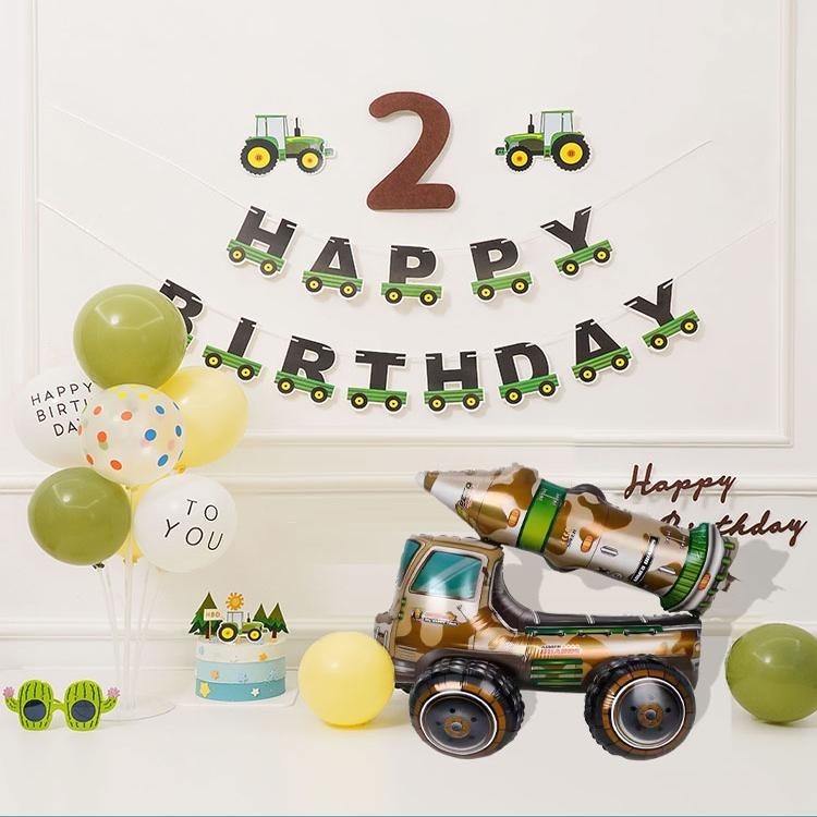 迷彩军事主题立体军车气球坦克车儿童男孩生日场景布置装饰挖掘机,淘宝优惠券,粉丝福利购,淘宝优惠卷