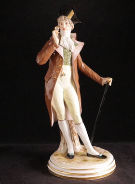 德国meissen梅森陶瓷人偶新艺术时期瓷偶室内装饰摆件