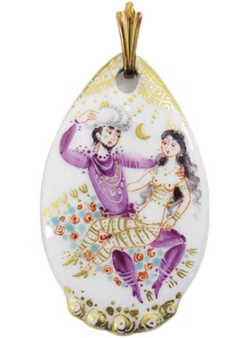 梅森meissen一千零一夜1001 项链吊坠毛衣链陶瓷首饰吊坠