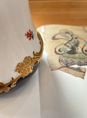 德国梅森MeissenB-form巴洛克风格描金罐茶具餐具汤罐汤锅
