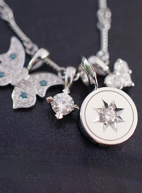 EYEFUNNY爱心水滴星星吊坠项链潮