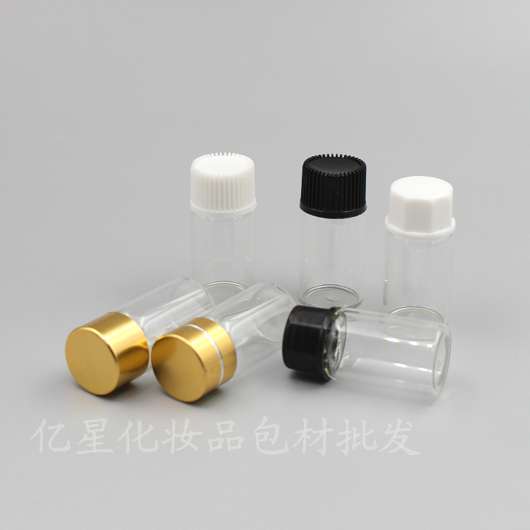 1ml2ml3ml5ml透明玻璃小样瓶子空瓶迷你分装精油瓶化妆品试用瓶子 - 图0