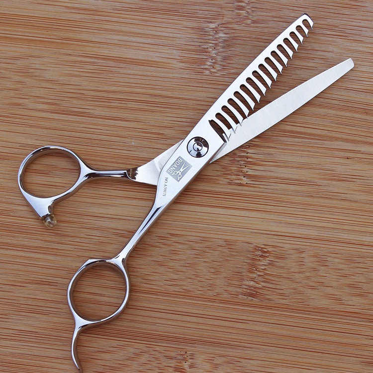 进口钢专业美发师理发店剪刀16齿造型牙齿剪打薄去量日韩发型工具 - 图0
