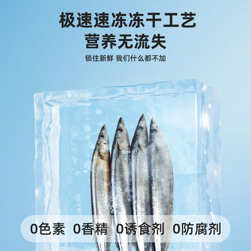 初花猫零食冻干多春鱼满籽小鱼干成猫幼猫零食狗狗磨牙训练奖励 - 图1