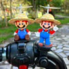 Super Mario Electric Car Bicycle Decoration Car Ornament Motorcycle Helmet Propeller Mary Doll