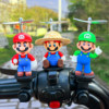 Super Mario Electric Car Bicycle Decoration Car Ornament Motorcycle Helmet Propeller Mary Doll