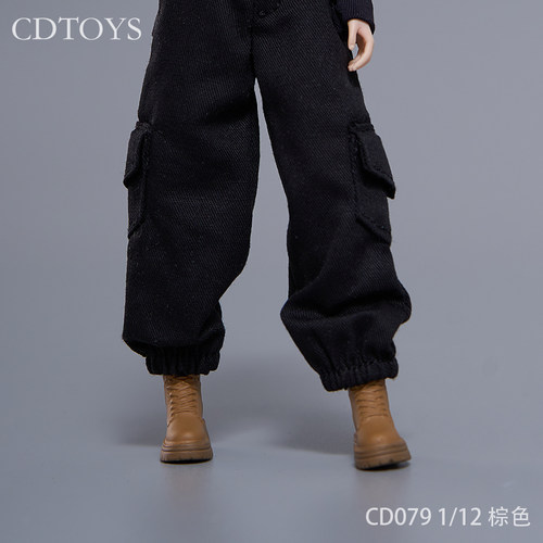 现货cdtoys 1/6 1/12 cd078 cd079工装鞋百搭厚底户外登山登山鞋 - 图0