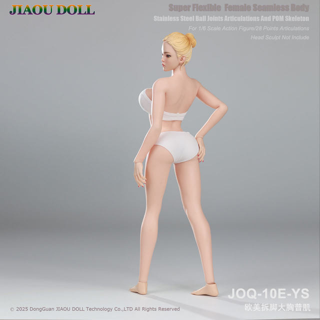 In stock JIAOU DOLL JOQ-10E 1/6 European and American disassembled legs and big breasts 3rd generation movable plastic body model