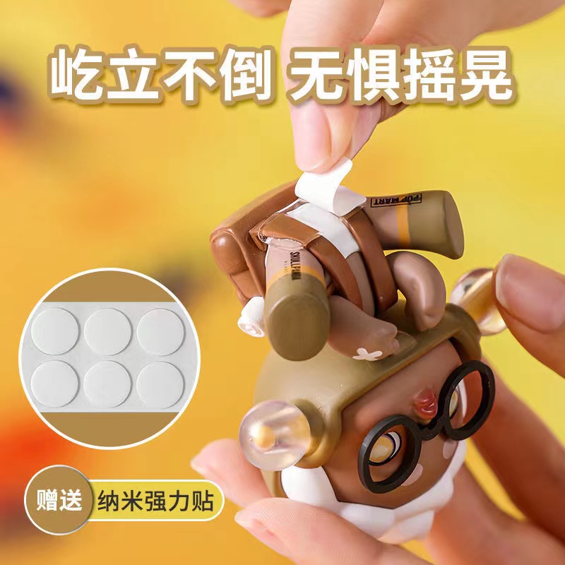 盲盒收纳展示架popmart手办防尘PS塑料透明柜儿童卧室单个公仔diy - 图1