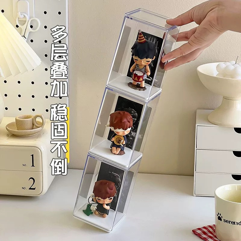 Blind box storage display rack transparent acrylic dust-proof cabinet