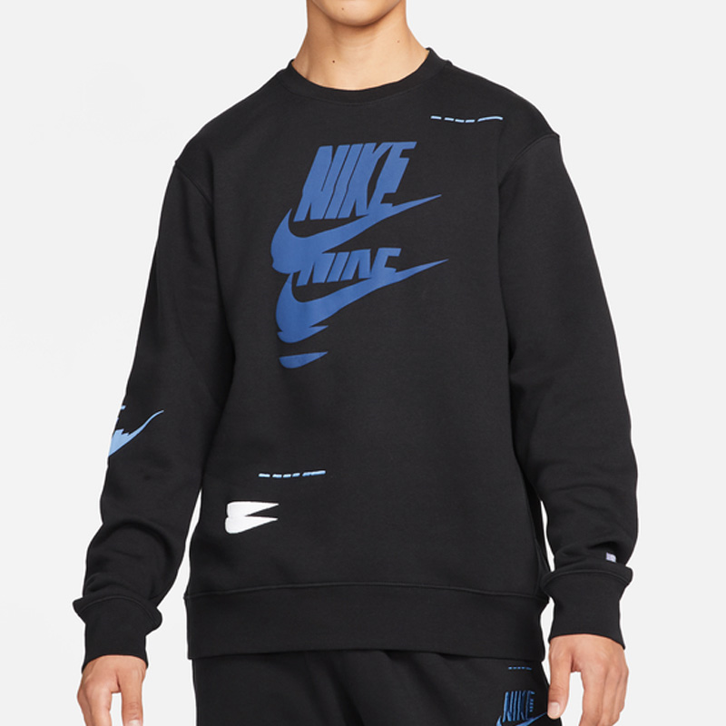 NIKE耐克男子春季加绒保暖运动休闲圆领卫衣套头衫DM6876-010-图3