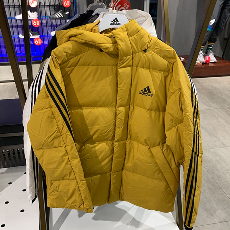 ADIDAS阿迪达斯羽绒服男2022秋季连帽棉服运动休闲保暖外套H20754 - 图2