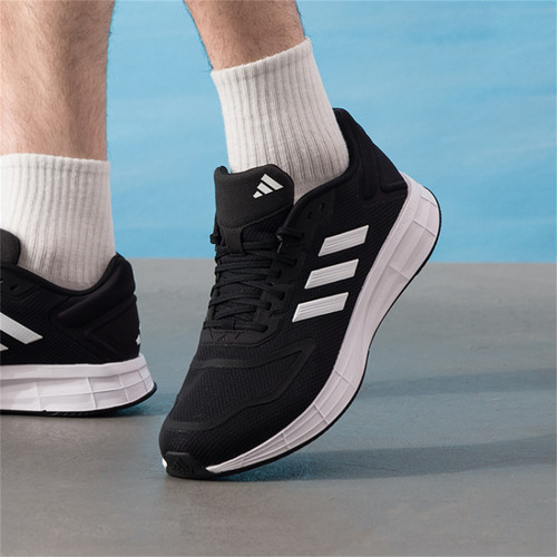 Adidas阿迪达斯男子跑步鞋DURAMO10黑色春秋透气运动休闲鞋KJ4020 - 图2