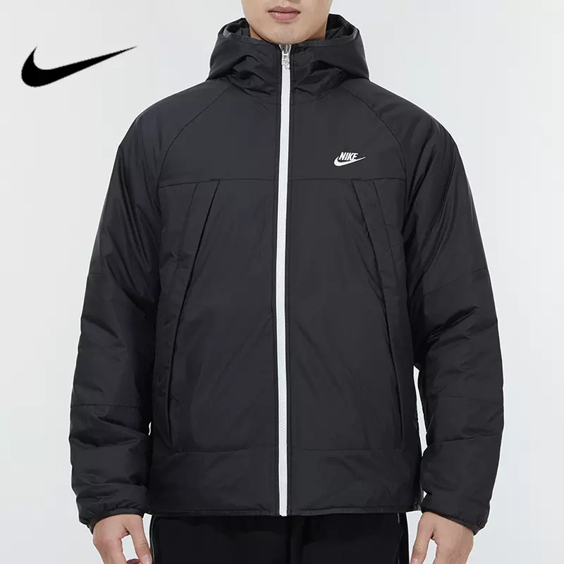 正品Nike/耐克棉服男款外套冬季保暖双面穿连帽夹克 DH2784-010