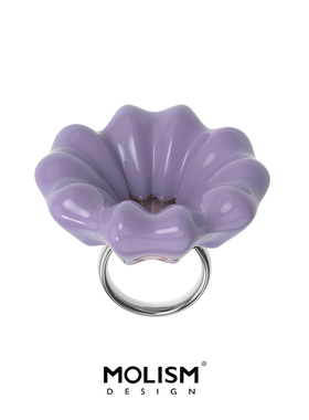 MOLISM喇叭型镀金开口戒指