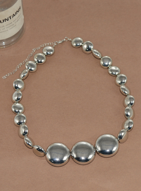 金属夸张大球项链球球串珠女