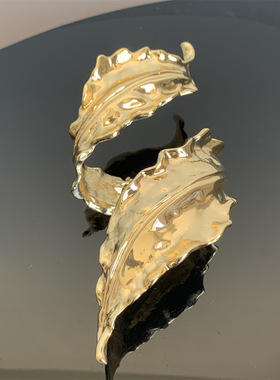 夸张女金属树叶手镯手环