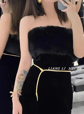 女金属复古蛇形缠绕腰链腰带