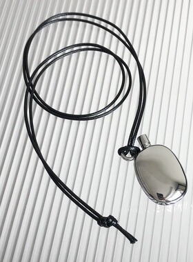 小众复古金属抽象水瓶吊坠项链女