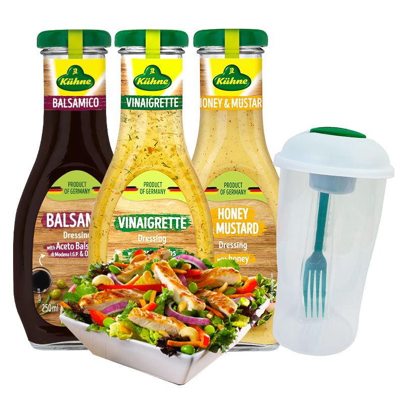 Imported Guanli Herb 0 Fat Low Fat Vegetable Salad Dressing Thousand Island Dressing Honey Mustard Soy Vinegar Caesar Dressing
