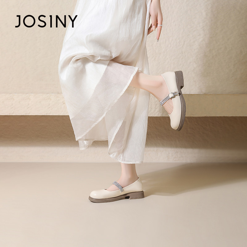 卓诗尼2025年秋夏新款女鞋平底单鞋玛丽珍鞋软底法式百搭低跟浅口,淘宝优惠券,粉丝福利购,淘宝优惠卷