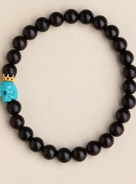 绿松石骷髅头18k金皇冠