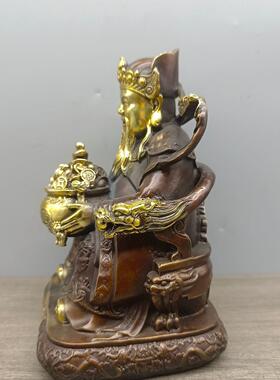 仿古铜摆件 古玩铜器:财神爷做工精致开业送礼客厅国风摆件