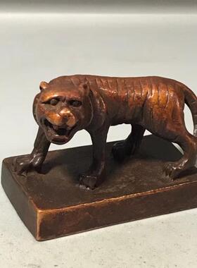 古玩实心摆件貔貅客厅独角兽仿古镇纸麒麟手把装饰品镇尺家居茶台