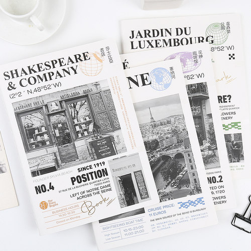 初品/英语本车线本 创意唯美复古小清新学生四线三格单词作业簿学习记事本文具笔记本子B5 - 图0