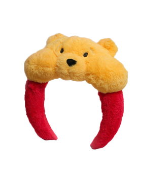 可爱维尼熊毛绒发卡少女