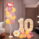 Birthday scene balloons floating on the floor decoration for adults