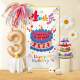 Children's birthday scene background cloth photo props