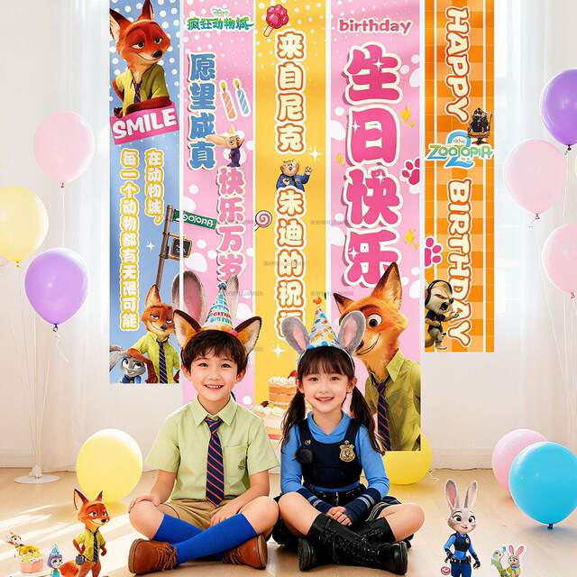 Zootopia birthday decoration balloon party